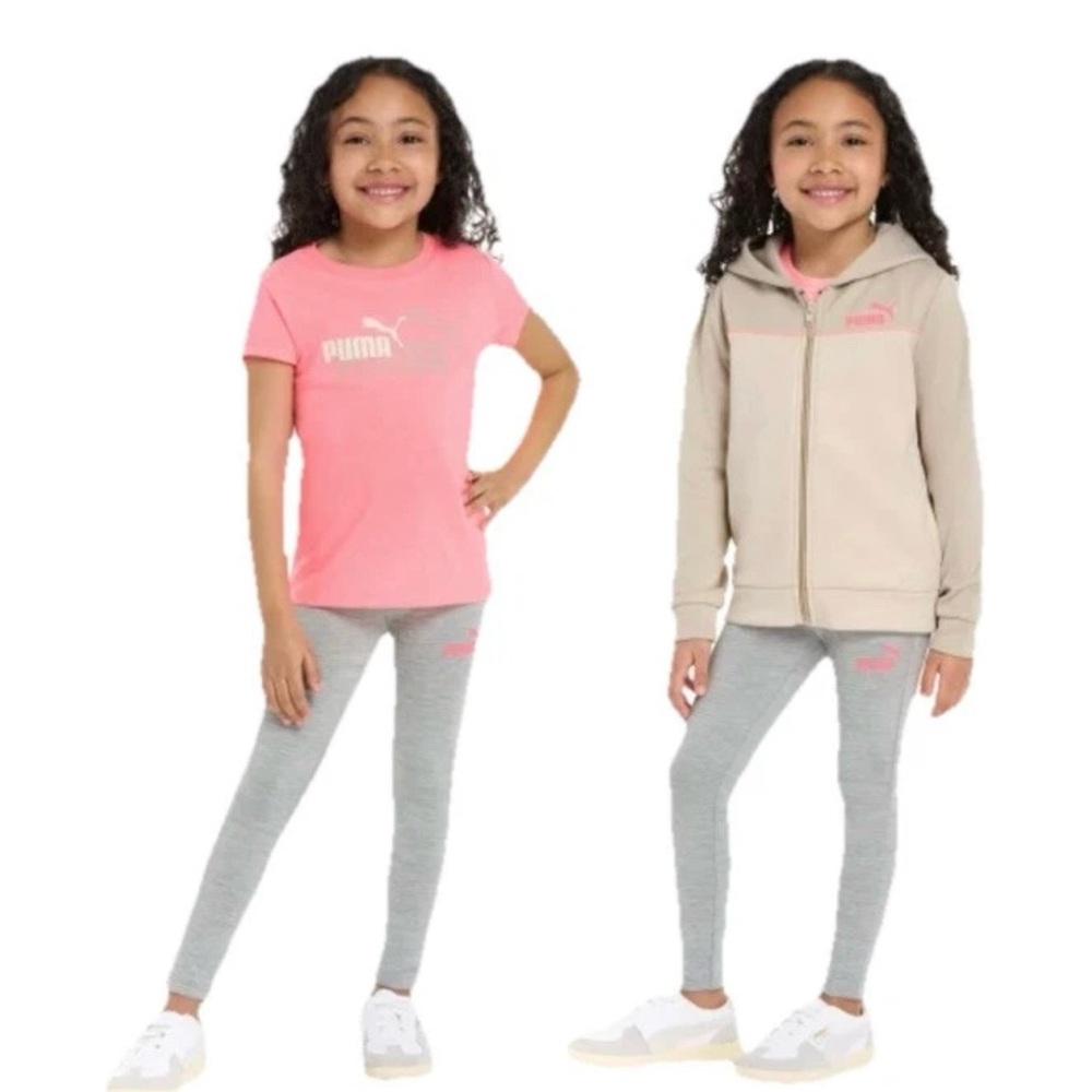 Puma Girls 3 Piece Tech Fleece Set , Pink